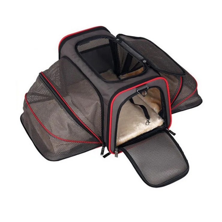 Портативная двойная выставочная сумка для собак 600D Oxford удобные отсечки стальная проволочная рама ящик для собак износостойкая клетка для собак