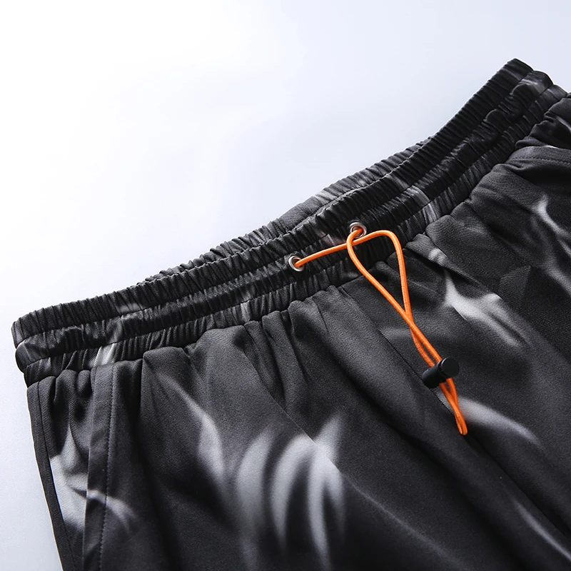 HEYounGIRL повседневные спортивные штаны с цветочным принтом в стиле Харадзюку Женские повседневные черные женские брюки эластичные штаны с высокой талией для бега в стиле хип-хоп летние