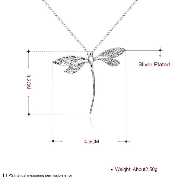 Позолоченные серебряные Модные украшения кулон Цепочки и ожерелья, покрытая серебром Цепочки и ожерелья с длинным стрекоза кулон Цепочки и ожерелья kdp076 hjfs wanm