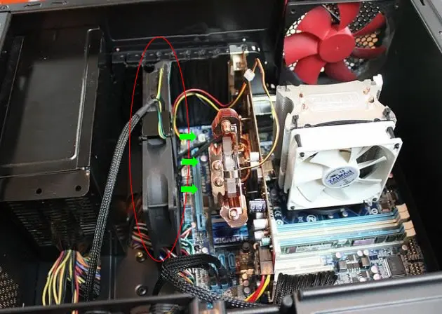 YAODHAOD Dual Fan Mount Rack PCI Slot Bracket, 12 /14 cm Fan Computer Radiator Holder Grafikkartenhalter (Lüfter parallel verschlüsse