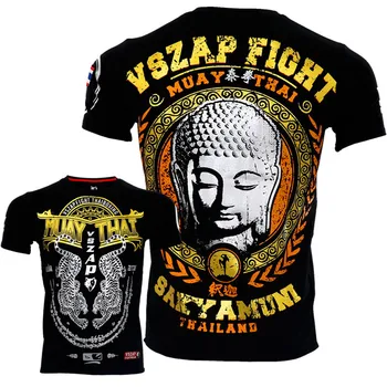 

VSZAP Thailand Bangkok Boxing MMA T Shirt Gym Tee Shirt Fighting Fighting Martial Arts Fitness Training Muay Thai TShirt Men Hom