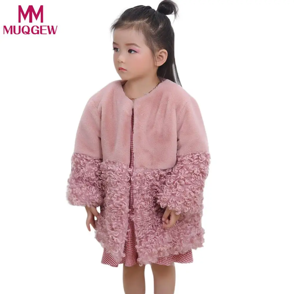 MUQGEW Toddler Baby Girls Clothes Fur Hoodie Winter Warm Coat Jacket Cute Thick Clothes for girls roupa infantil