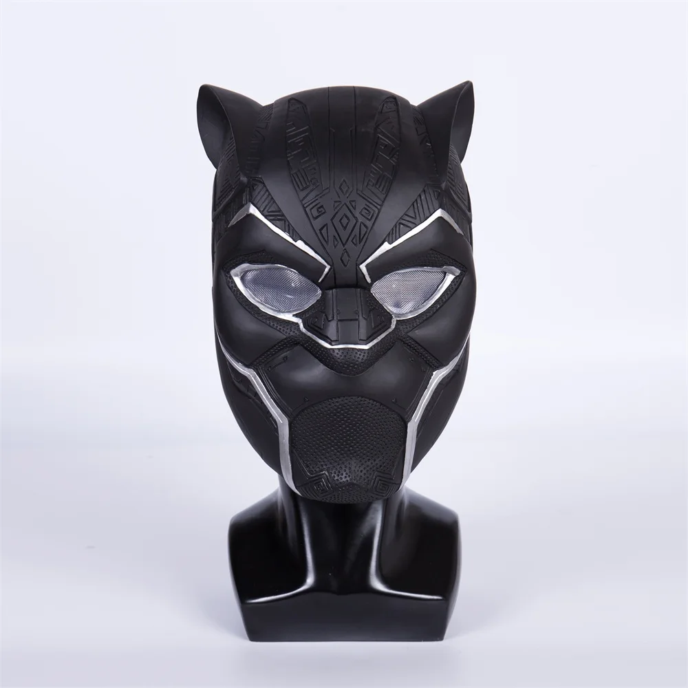 2018 New Black Panther Helmet Cosplay T'Challa Mask Halloween Party Helmet Prop (2)