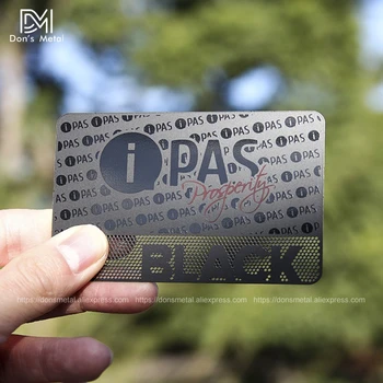 

High-grade stainless steel business card metal membership card hollow stainless steel card design black gold business card