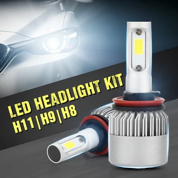 

LEEPEE 1 Pair 200W/set DC9-32V 6000-6500K H11 High Power Aluminum Headlight Bulbs IP65 LED Car Lights Car Modification