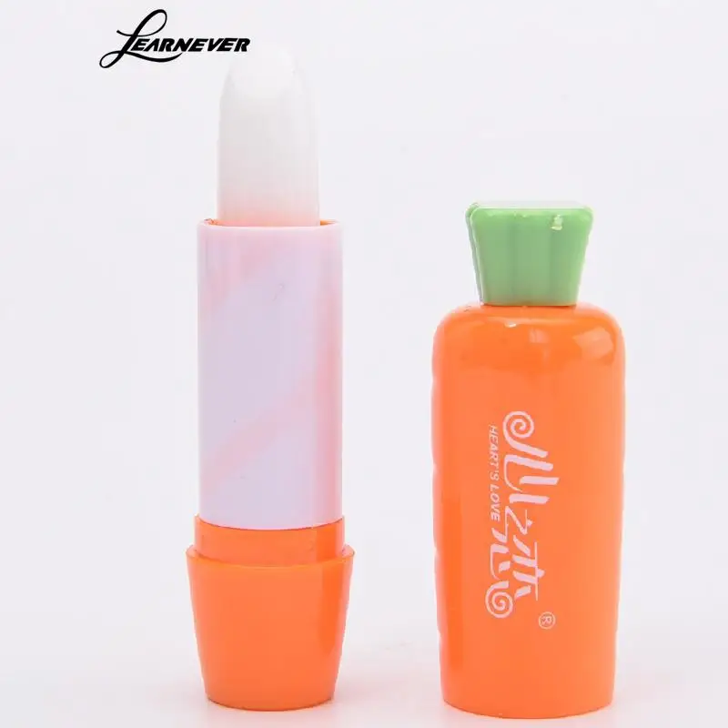 LEARNEVER 1pcs Carrot Lipblam Transparent Beauty Lip Makeup Moisturizer