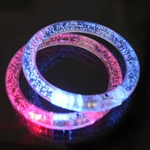 1 шт. 8,5*1 см светильник пластиковые акриловые браслеты светодиодный мигающий рейв светящиеся танцы KTV вечерние показ