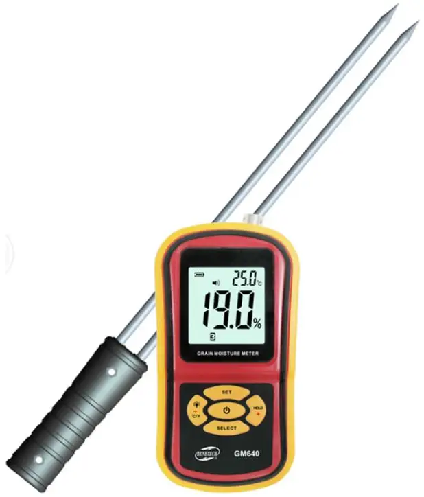 Digital Grain Moisture Meter Tester with Rice Wheat Barley Feed Corn Soybean Rice Rapeseed Moisture Tester digital multi grain moisture meter tester rice wheat rye peas corn oat 6 30% tk25g