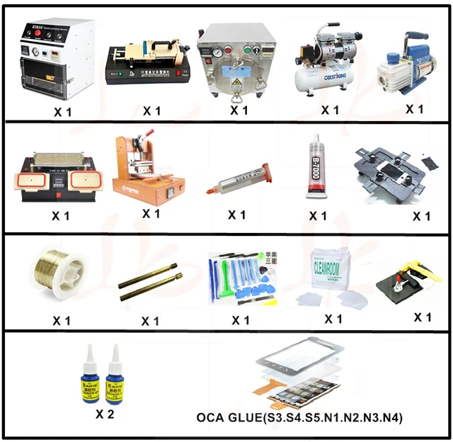

lcd separator machine oca pack E for Samsung mobile screen oca laminator machine free tax to Russia