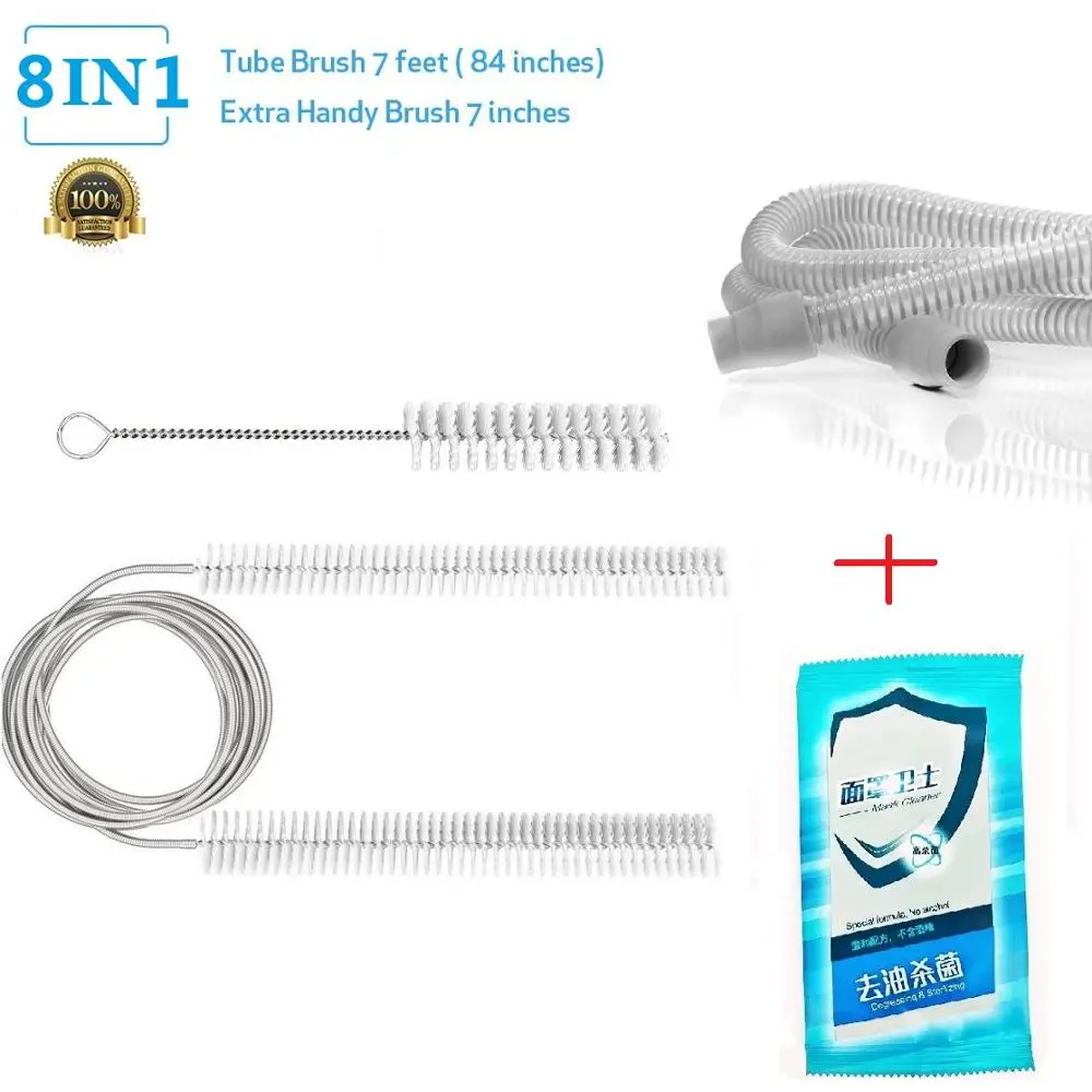 

CPAP Cleaning Supplies|CPAP Cleaner and Sanitizer with Premium Universal CPAP Tubing Hose 96" Fits for ResMed, Philips Respironi