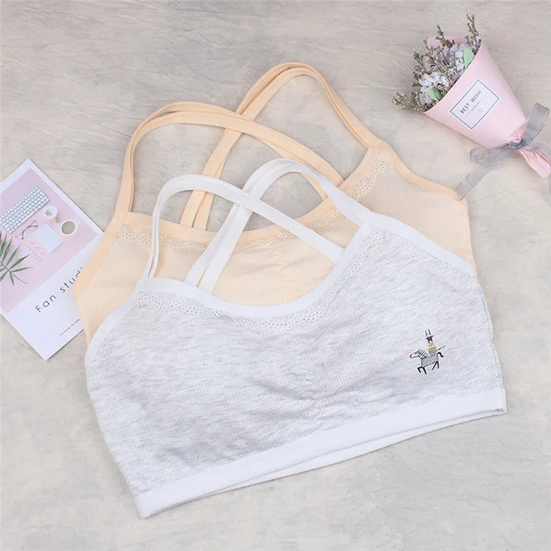 Underwear girl cotton clothes Kids Girls Underwear Bra Vest Children Underclothes Sport Undies Clothes (15)