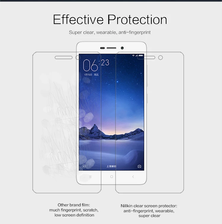 Redmi 3 протектор экрана Прозрачный/матовый Nillkin протектор экрана для Xiaomi Redmi 3 Pro/Redmi 3 S