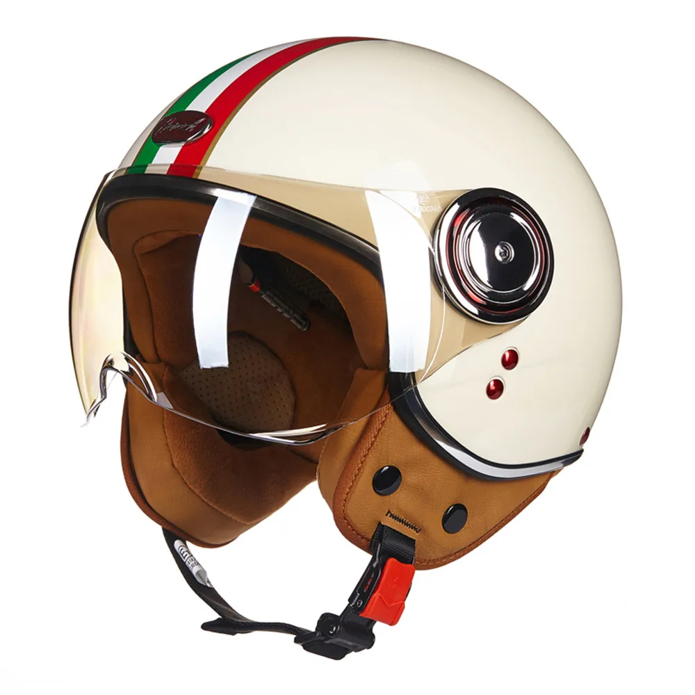 Beon Винтаж moto rcycle шлем 3/4 с открытым лицом скутер ретро Casque Casco мото cicleta Capacete шлемы