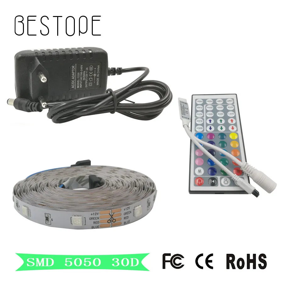 8M 10M 5050 RGB LED Strip 30LED M 5M 4M led light Waterproof Tape DC 12V