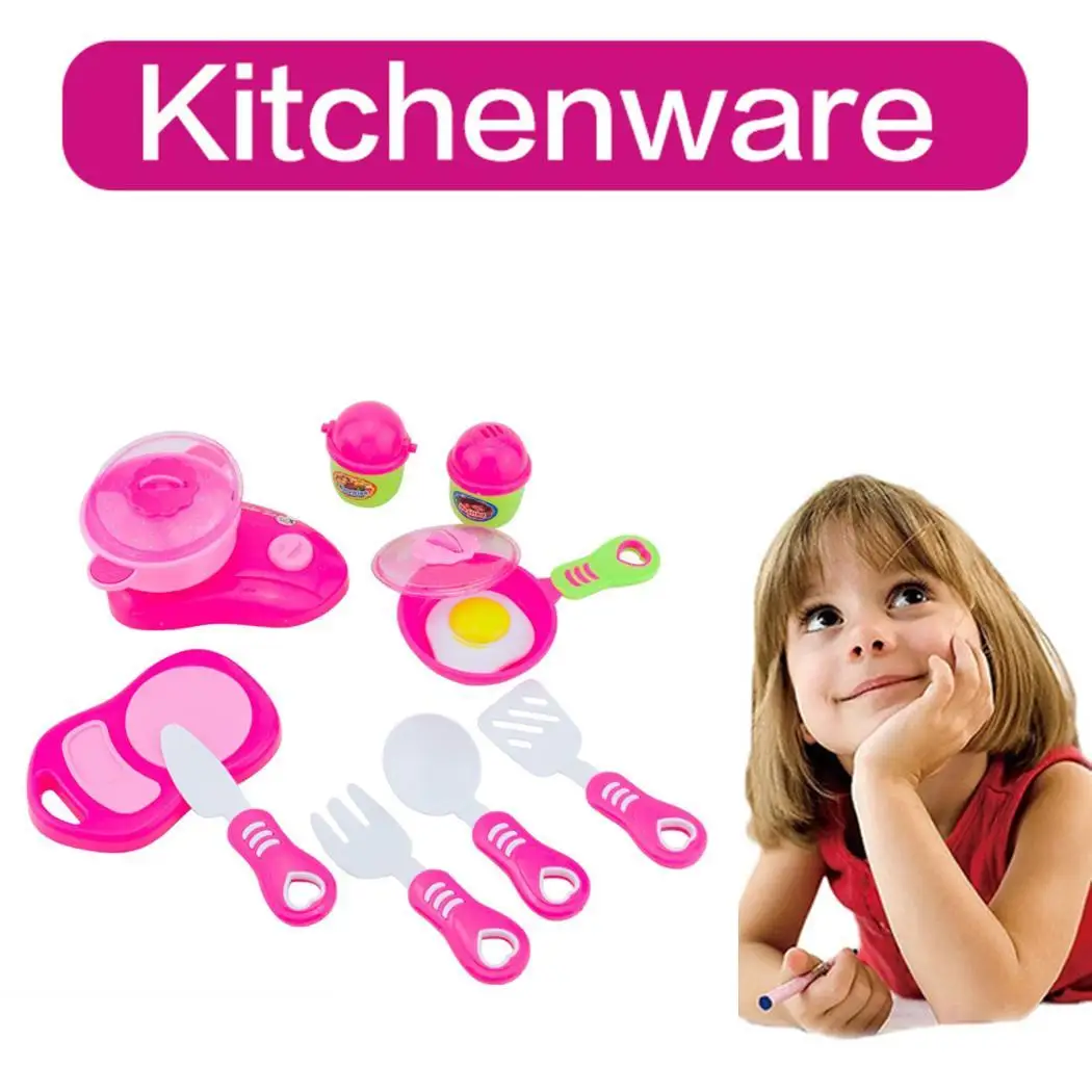 

12 Pieces Children Mini Kitchen Cookware Pot Pan Kids Pretend Cook Play Toy Simulation Kitchen Utensils Toys Set Children gift