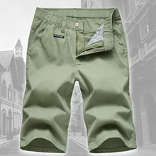 Летние мужские повседневные тонкие хлопковые шорты-карго больших размеров, мужские прямые короткие брюки до колена, размер 30-48