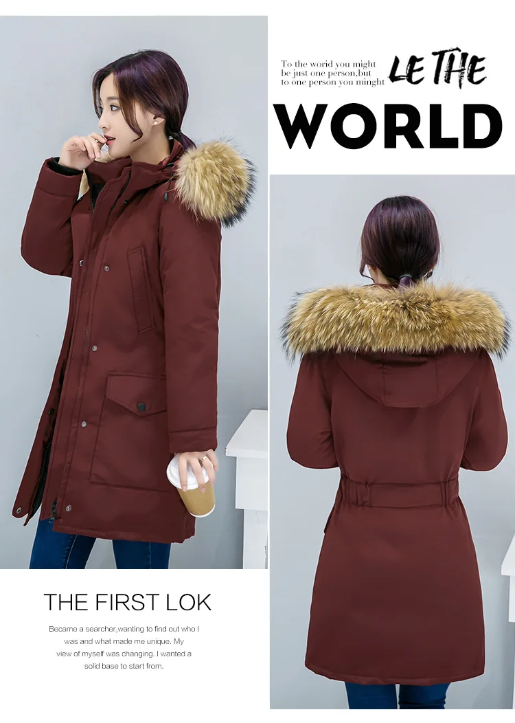 New winter cotton jacket female hooded women's long big yards thickening parkas manufacturer wholesale HS7373