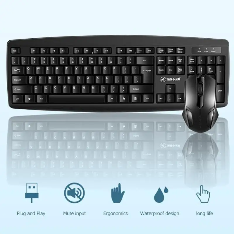 SUNROSE, 1000 dpi, клавиатура и мышь, набор, USB Проводная Игра, офис, для ноутбука, ноутбука, настольного компьютера, ПК, подключи и играй, Новинка