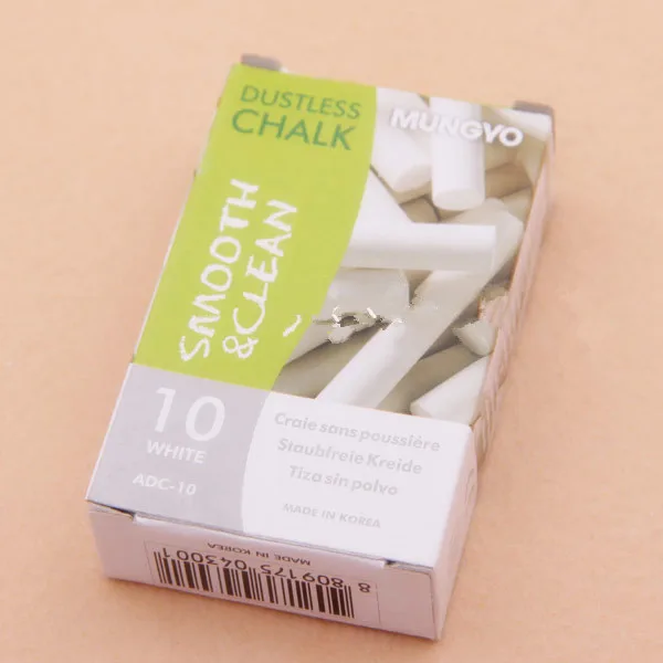 100 Pcs/Box Dustless White Chalk for School Stationery & Office Supply
