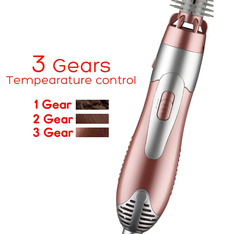 Многофункциональный 3 в 1 фен вращающийся для волос щеточный валик вращающийся стайлер Расческа для укладки выпрямления щипцы для завивки инструмент для укладки