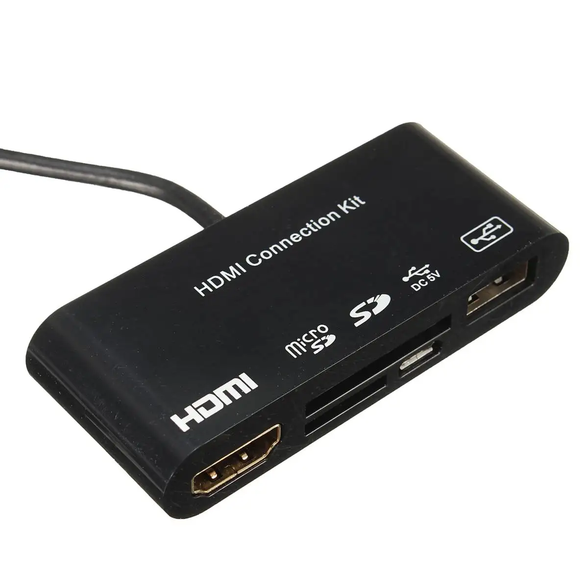5 in 1 Micro USB for MHL to HDMI HDTV Adapter USB OTG SD Card Reader