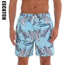 Escatch мужские пляжные шорты летние шорты для серфинга купальники Pritn лодки для мужчин пляжные короткие спортивные шорты для бега