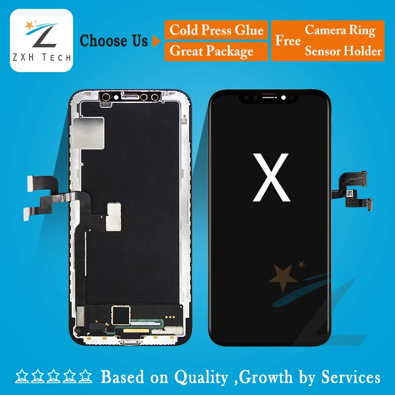 ЖК дисплей Amoled для iPhone X TFT Tianma с 3D сенсорным дигитайзером в сборе замена экрана