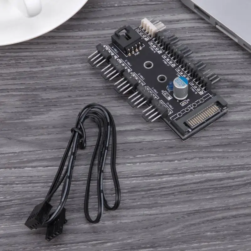 Новый SATA порт для 10 способов 12 В 3/4 Pin ЦП кулер охлаждения разветвитель