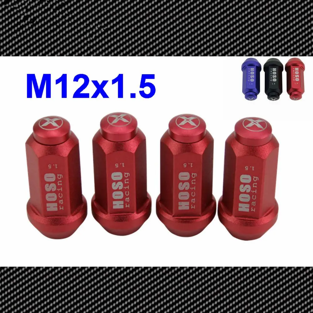 

4PCS M12X1.5 EXTENDED FORGED ALUMINUM TUNER RACING LUG NUT SET FOR TOYOTA FORD CHERY