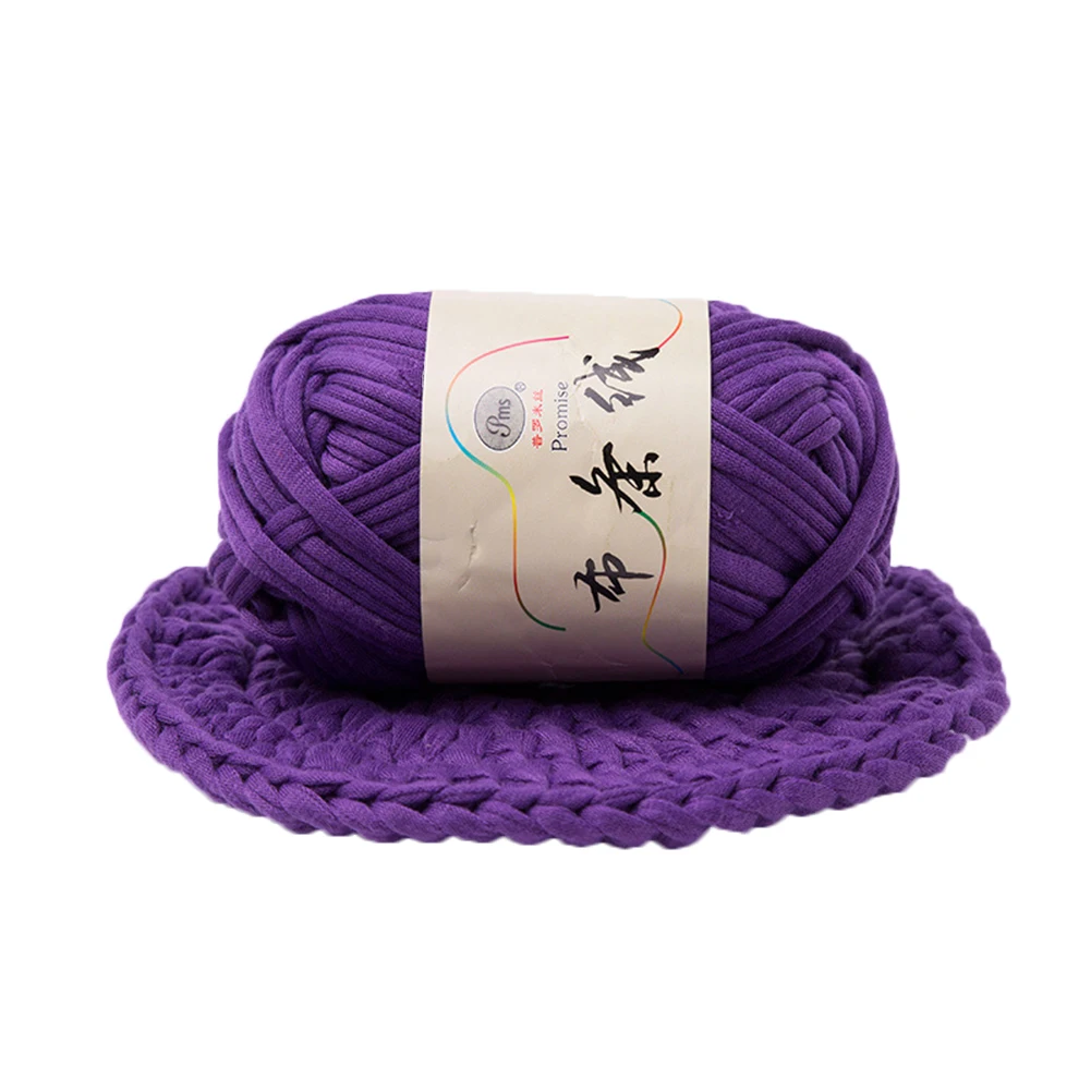 Violet 1 шт., ручная вязка, одноцветная, не садится, плетеная, сделай сам, ткань для вязания крючком, мягкая, удобная, необычная пряжа для вязания крючком - Цвет: Violet