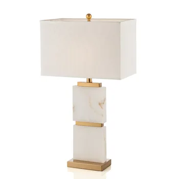 

Modern Creative Luxury Fashion Simple Table Lamps Marble Hardware Table Lamps Model Room Living Room Bedroom Study Table Lamps
