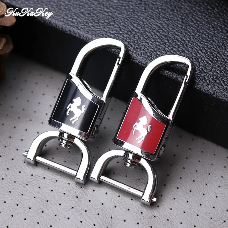 

KUKAKEY Metal Alloy Universal Car Keychain Keyring Badge Auto Key Chain Rings Holder For Audi Bmw Benz Toyota Volkswagen Opel