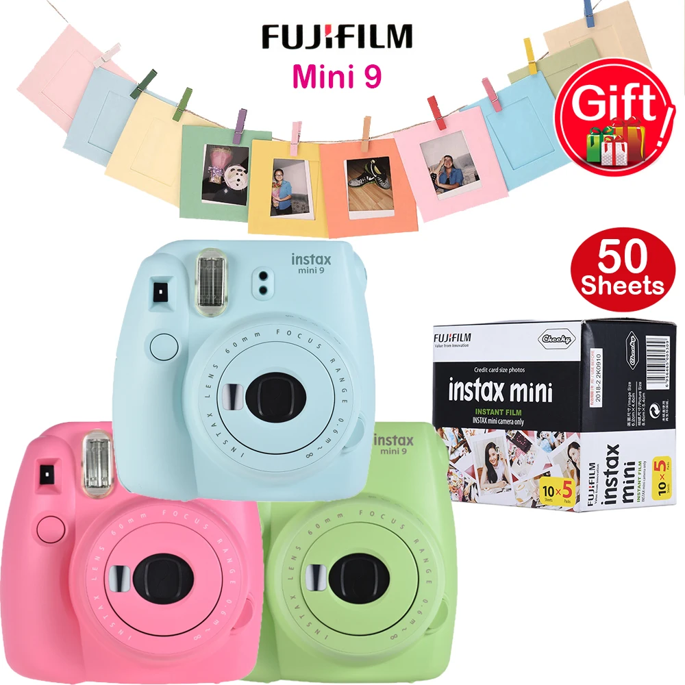 Fujifilm Instax Mini 9 Instant Camera + 50 Sheets Mini 8 9