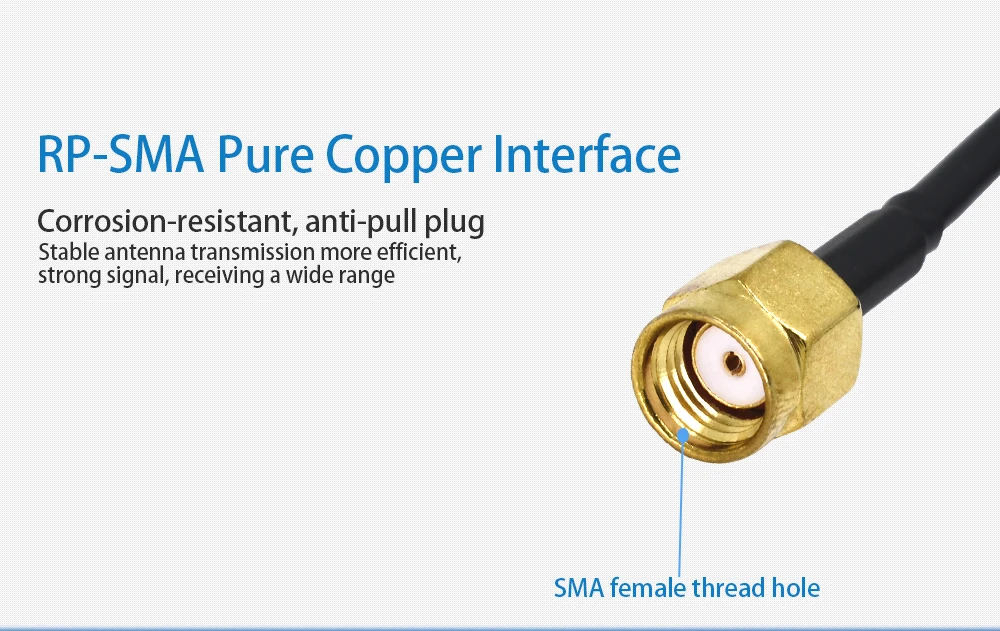 TISHRIC позолоченная Чистая медь папа-мама Антенна RG174 RP-SMA удлинитель WiFi Wi-Fi 3 м маршрутизатор WLAN