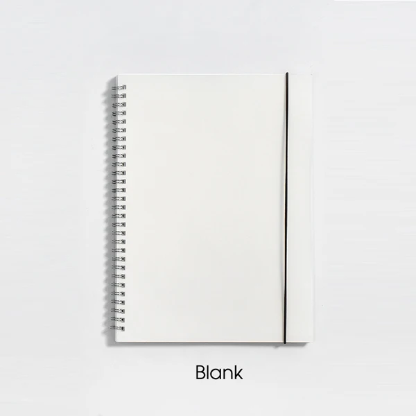 MaoTu прозрачный твердый переплет А5 А6 проволочный блокнот на спирали, дневник, переплет, дневник с точечной сеткой, альбом для зарисовок, офисный и школьный блокнот - Цвет: Blank