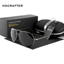 HDCRAFTER, брендовые солнцезащитные очки, мужские, поляризационные, бренд, дизайнерские, зеркальные солнцезащитные очки, UV400, солнцезащитные очки для мужчин, Oculos De Sol Masculino
