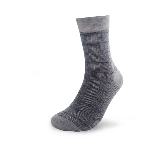 Bamboo Water Shang Для мужчин хлопковые носки мужские однотонные домашние хлопковые носки мужские элитных дышащие женские туфли в клетку; Носки FM-4 - Цвет: FM4 gray 5