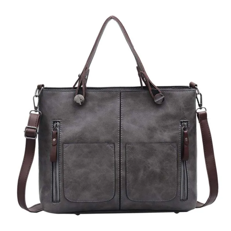 Винтажная сумочка, роскошные сумки, женские сумки, дизайнерские сумки для женщин, высокое качество, сумки через плечо для женщин, Sac основной Femme - Цвет: Серый