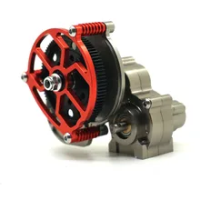 1PC 1/10 RC Crawler SCX10 All Metal Transmission / Center Gearbox for 1/10 Axial SCX10 Gear Box Reverse Parts Titanium Red