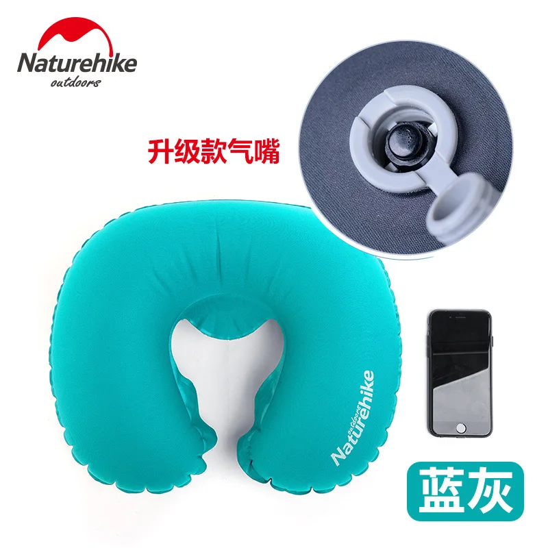 Blue New Air Valve Naturehike U тип Открытый Отдых надувные воздушная подушка для шеи портативный автомобиль самолет мягкие подушки путешествия Air детские для сна - Цвет: Blue New Air Valve