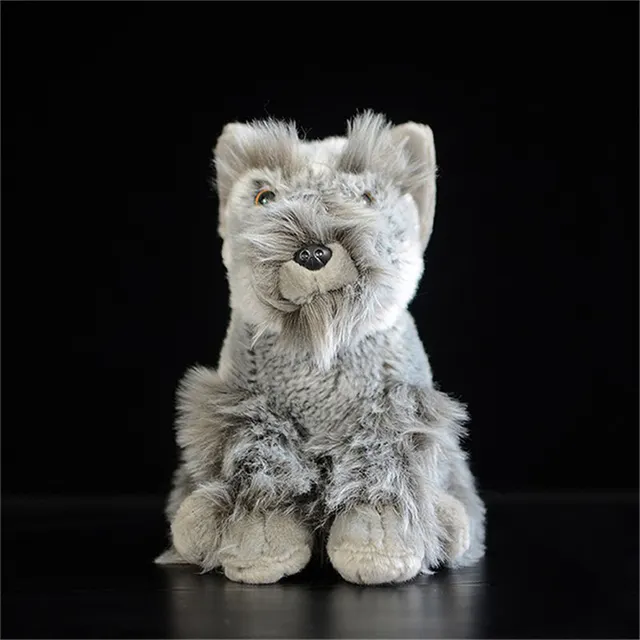 Schnauzer Dog Plush Toy Stuffed Animal Soft Children Simulation Schnauzer Dog Plush Toys Kids