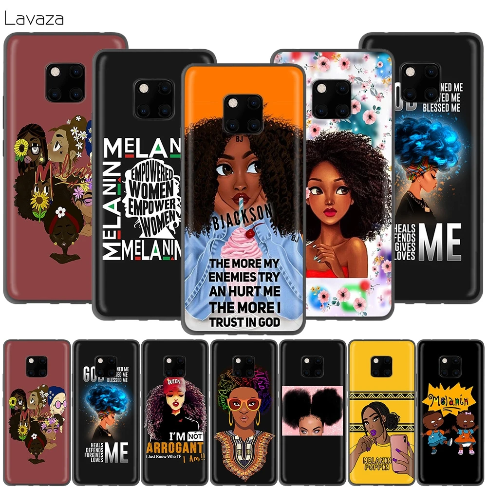 Lavaza Черный Девушка волшебный меланин поппин чехол для Huawei Honor 10 9 8 8x 8c 7x 7c 7a Note Nova 3 3i