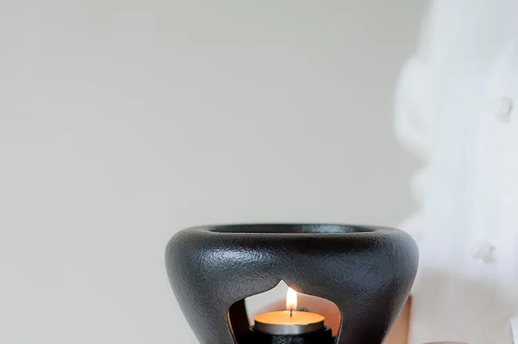 Японское черное дзен керамическое устройство для подогрева чая плита чайник тривет подсвечник изоляционная база кофе нагревательное устройство для подогрева чая аксессуары