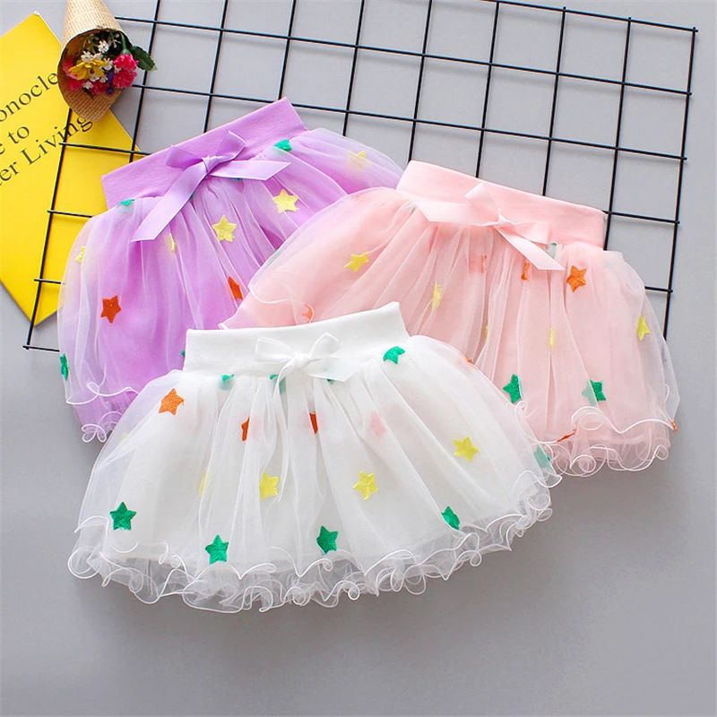 BibliCal Baby Girls Skirts Summer Pure color Bow Gown children Girl
