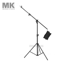 Meking Lighting 395cm 13′ M-1 Light Boom stand photo studio support system with Sand bag for photography Holder Accessories
