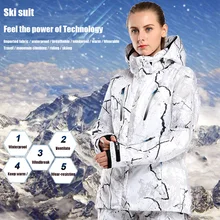 Хит, зимний женский лыжный костюм, куртка для сноуборда и штаны, для катания на лыжах, охоты, трекинга, водонепроницаемый, ветрозащитный, термо-комплект