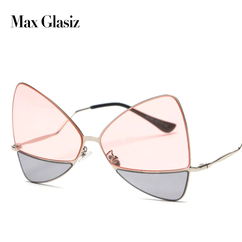 Max Glasiz New 2018 Butterfly Sunglasses Women Fashion Glasses Metal Designer Pink Lens Party Cheap Female Eyewear | Аксессуары для