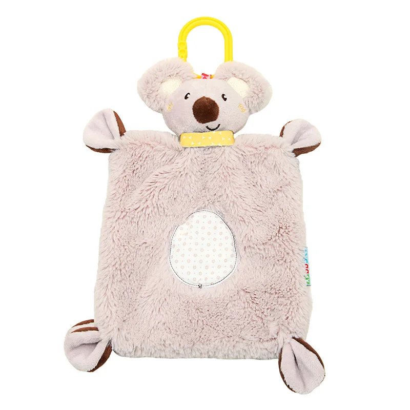 Plush Soothing Toys Baby Rattle Bell Infant Security Blanket Baby