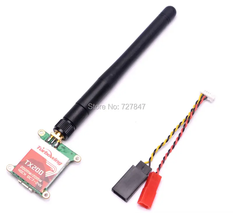 Original Turbowing TX200 5 8G 200mW 40CH Dial up Wireless AV Transmitter for RC font b