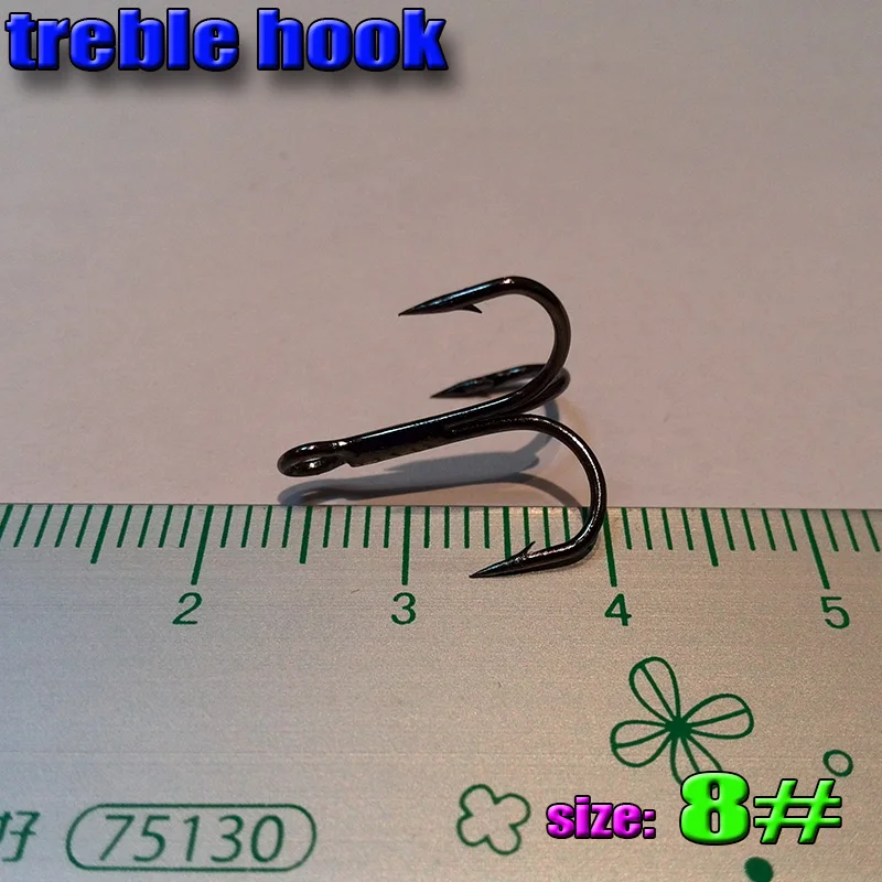 2015NEW Hard specializing in the production of professional quality fishing  treble hooks size:8# quantily 50pcs/lot